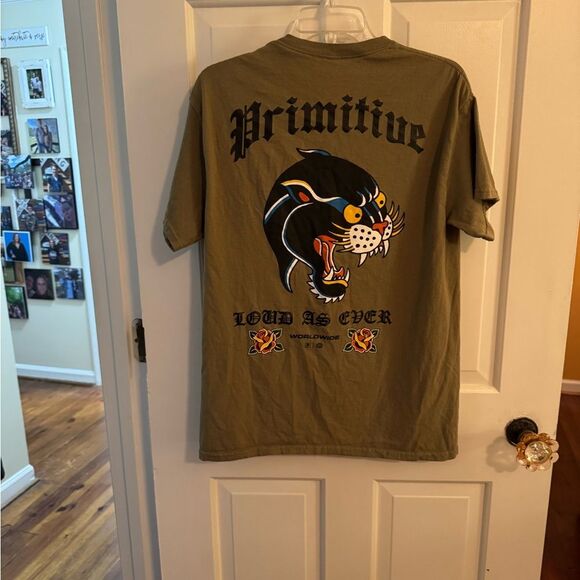 Primitive Skateboarding graphic t-shirt, brown with short sleeves. Size Medium - Picture 5 of 9